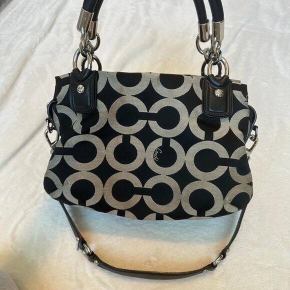 Coach Black and Grey Satchel Bag - Style 16779 - Picture 7 of 8